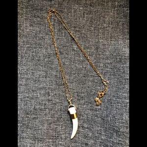 Stella & Dot White Horn Necklace